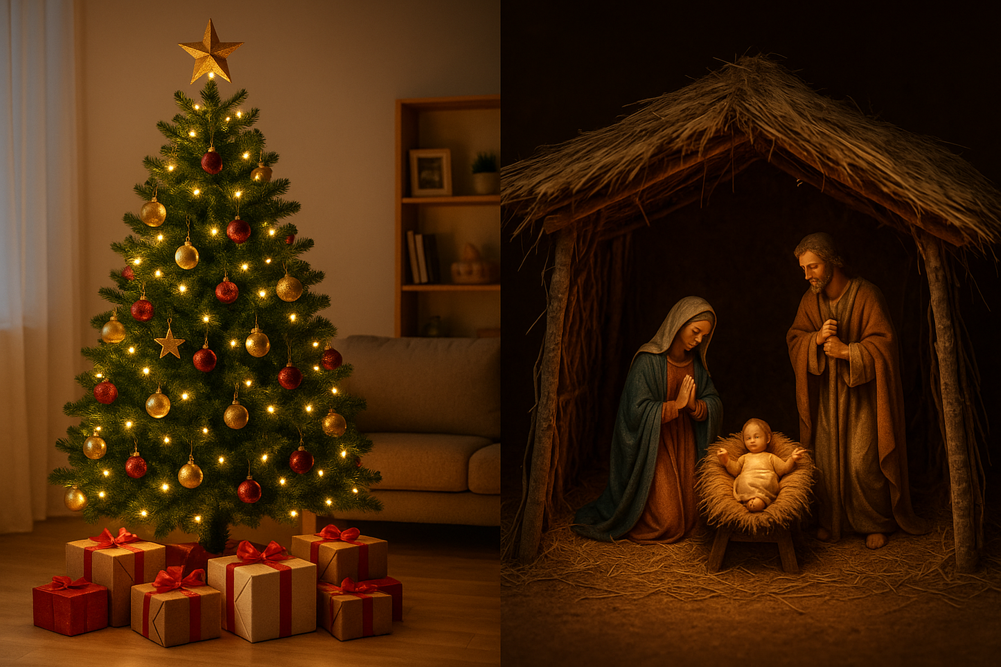 arbol de navidad versus suca o enramada